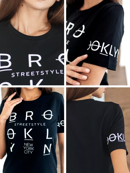 Футболка хлопок с принтом летняя больших размеров ФК562