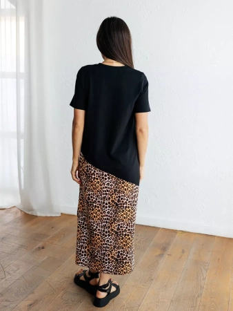 Платье женское леопардовое больших размеров длинное