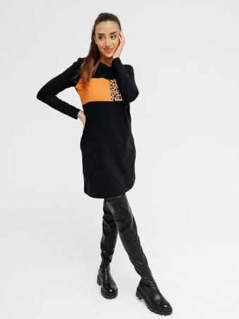 Платье женское трикотажное с длинным рукавом