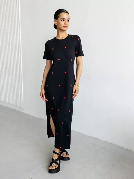 Платье женское трикотажное больших размеров хлопок ПЛК609