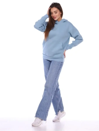 Однотонное худи с начесом