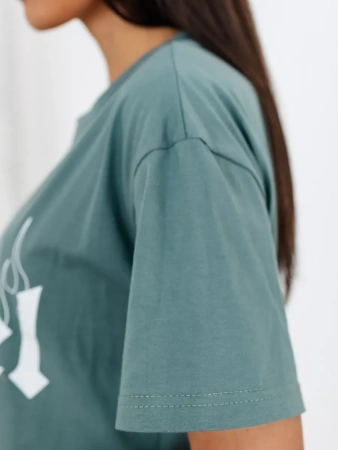 Хлопковая ночная сорочка с надписью