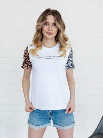 Футболка хлопок с принтом новогодняя больших размеров