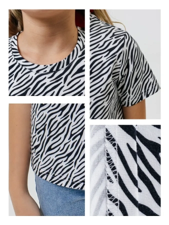 Футболка для девочки с принтом хлопок летняя пляжная