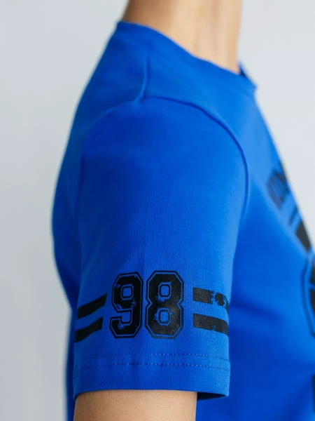 Футболка хлопок с принтом летняя больших размеров