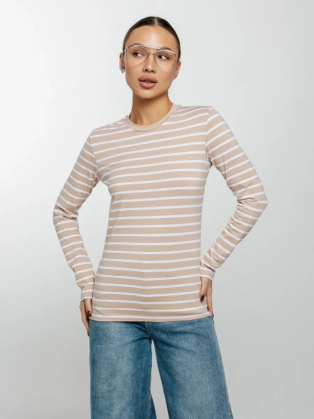 Лонгслив тельняшка большого размера джемпер