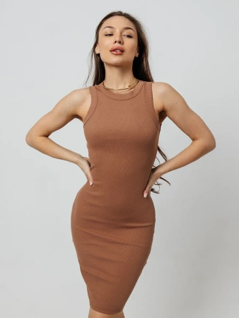 Платье женское в рубчик