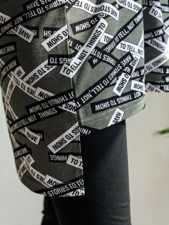 Туника женска оверсайз домашняя с принтом платье