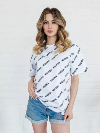 Футболка оверсайз с принтом большого размера