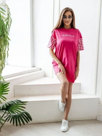 Туника удлиненная больших размеров хлопок с лайкрой