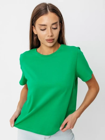 Короткая футболка приталенная одежда хлопок ФК561