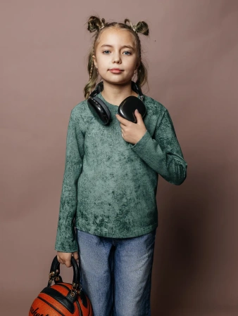 Лонгслив для девочки варенка