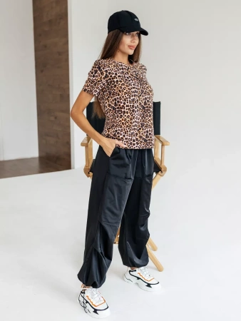 Футболка прямая с принтом хлопок больших размеров ФК561