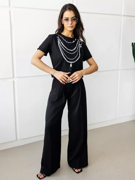 Футболка базовая хлопок с принтом больших размеров