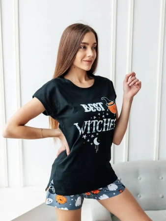 Пижама с шортами домашний костюм хлопок