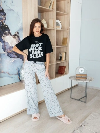 Пижама с штанами брючная большие размеры