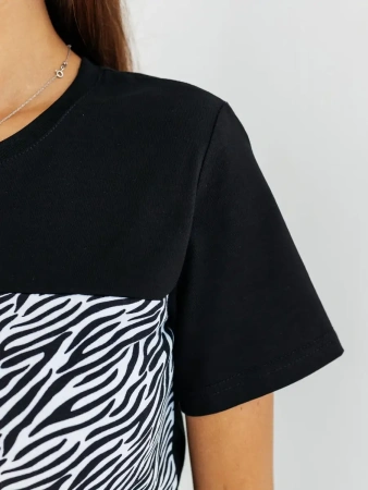 Футболка оверсайз с принтом большого размера нарядная