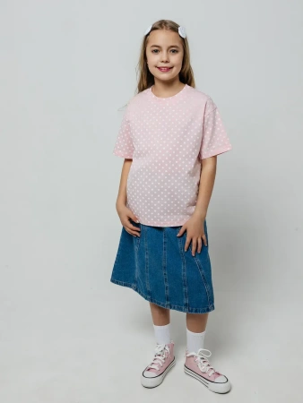 Футболка для девочки с принтом хлопок летняя пляжная