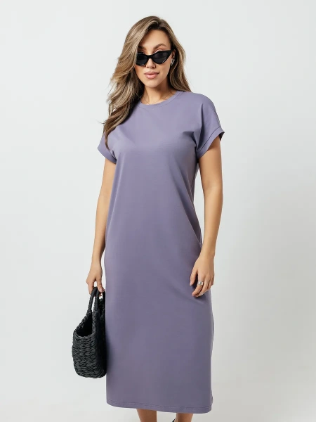 Платье женское летнее трикотажное больших размеров длинное