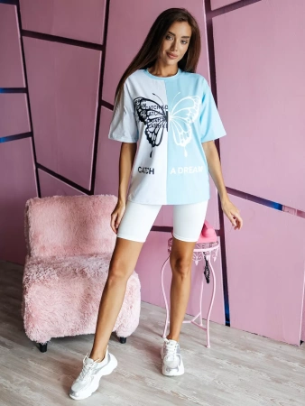 Футболка оверсайз с принтом новогодняя больших размеров