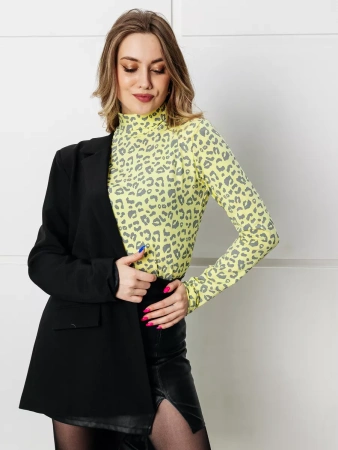 Водолазка женская облегающий лонгслив с принтом ДК572