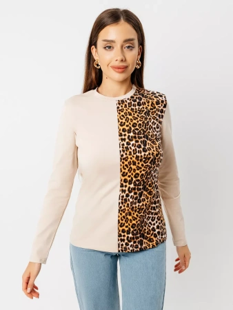 Лонгслив женский облегающий с принтом дк573