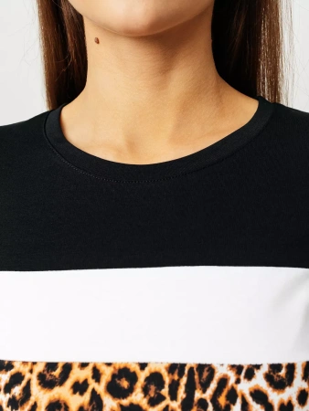 Лонгслив женский облегающий с принтом дк573