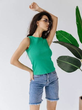 Топ под пиджак в рубчик спортивная майка МК558