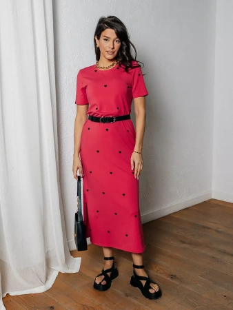 Платье женское трикотажное больших размеров длинное ПЛК609