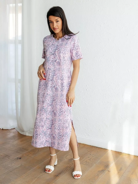 Платье женкое домашнее длинное больших размеров ПЛК609