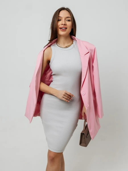 Платье женское в рубчик