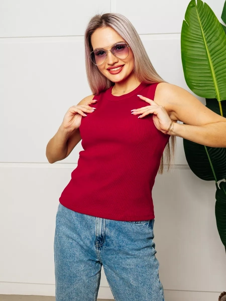 Топ под пиджак в рубчик спортивная майка МК558