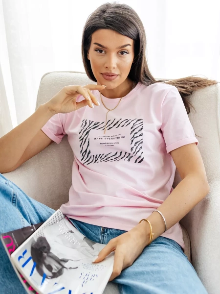 Футболка базовая хлопок с принтом больших размеров