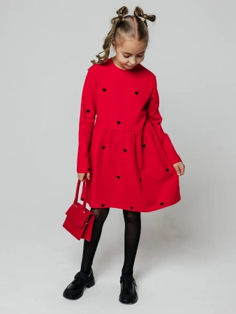 Платье для девочки с длинным рукавом яркое нарядное