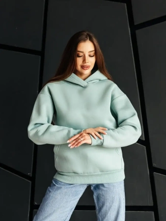 Однотонное худи с начесом