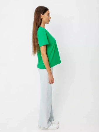 Короткая футболка приталенная одежда хлопок ФК561