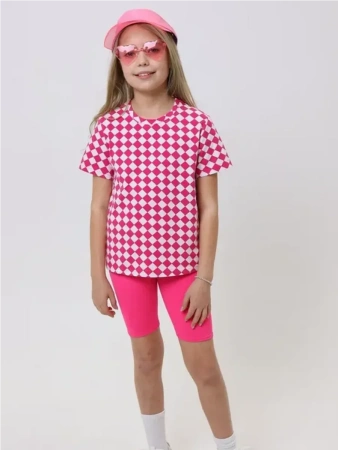 Футболка для девочки с принтом хлопок летняя пляжная
