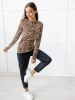 Лонгслив леопардовый женский облегающий с принтом дк571