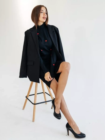 Водолазка женская облегающий лонгслив с принтом ДК572