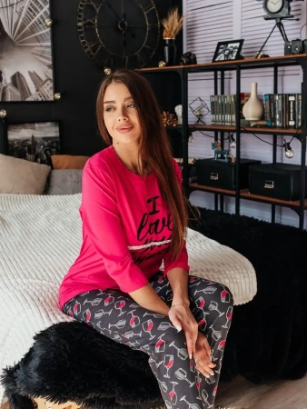 Пижама женская со штанами домашний костюм