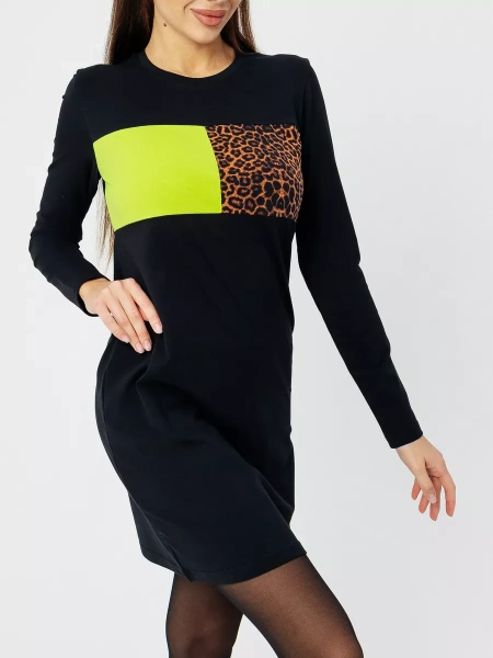 Платье женское трикотажное с длинным рукавом