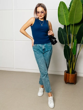 Топ под пиджак в рубчик спортивная майка МК558