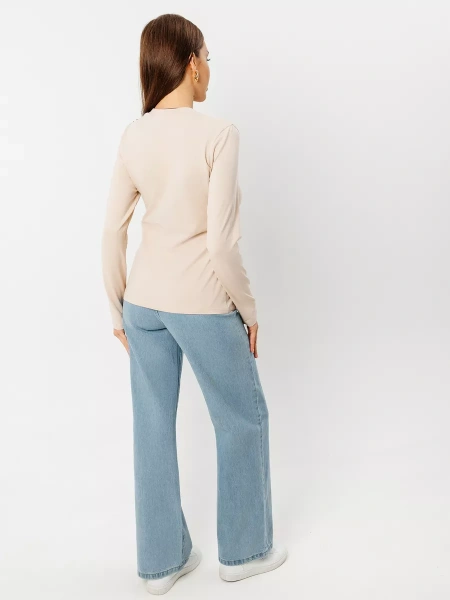 Лонгслив женский облегающий с принтом дк573