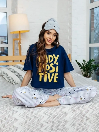 Пижама женская с штанами брючная большие размеры