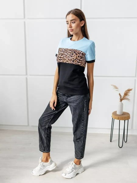 Футболка хлопок с принтом новогодняя больших размеров