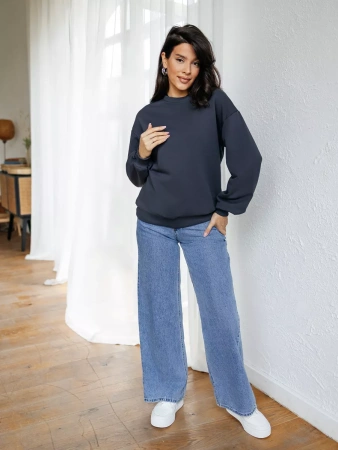 Свитшот женский оверсайз больших размеров ДФ545