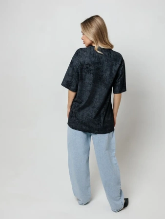 Футболка женская летняя варенка оверсайз базовая хлопок