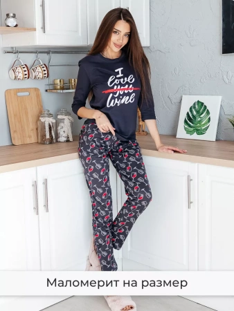 Пижама женская со штанами домашний костюм большие размеры