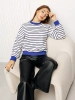 Кофта в полоску нарядная больших размеров джемпер