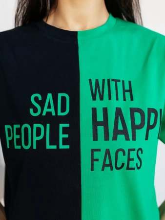 Футболка с принтом больших размеров спортивная ФК531